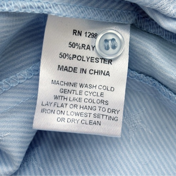 The Shirt Rochelle Behrens Jenica Dress XS Sky Blue NWOT - Picture 9 of 10